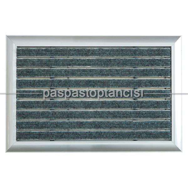 Alüminyum Metal Paspas Halı Fitilli Siyah