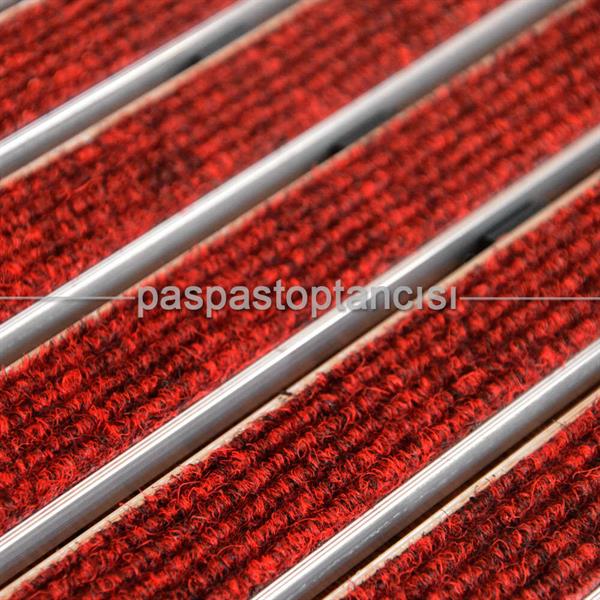 Alüminyum Paspas Bukle Halı Fitilli EM1000 Kırmızı