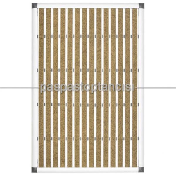 Alüminyum Paspas Bukle Halı Fitilli EM1000 Bej