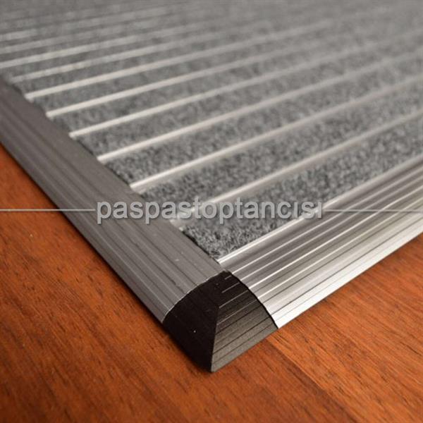 Alüminyum Paspas Bukle Halı Fitilli EM1000 Gri