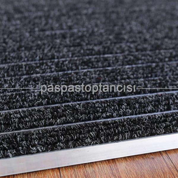 Alüminyum Paspas Bukle Halı Fitilli EM1000 Siyah