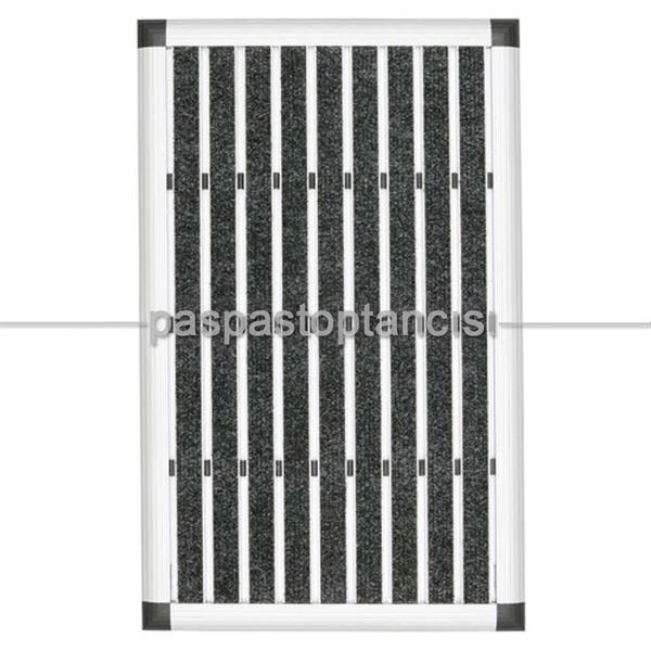 Alüminyum Paspas Bukle Halı Fitilli EM1000 Siyah