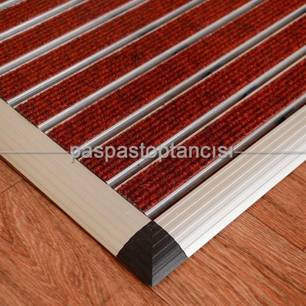 Alüminyum Paspas Bukle Halı Fitilli EM1000 Kırmızı