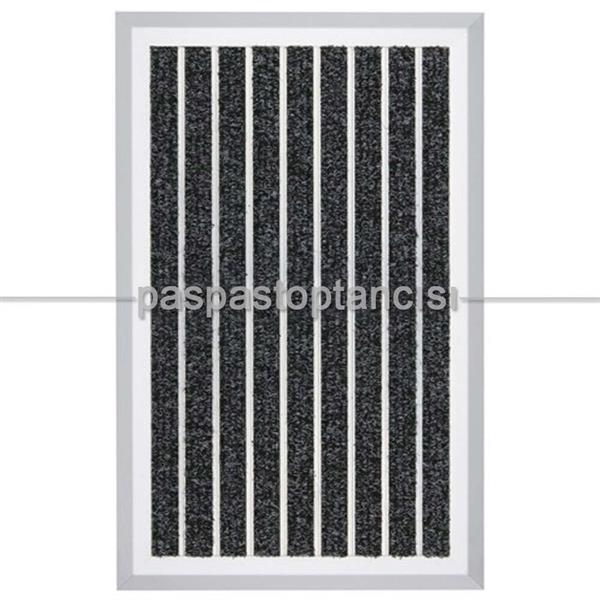 Alüminyum Paspas Bukle Halı Fitilli OM1000 Siyah