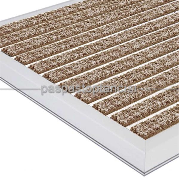 Alüminyum Paspas Bukle Halı Fitilli OM1000 Bej