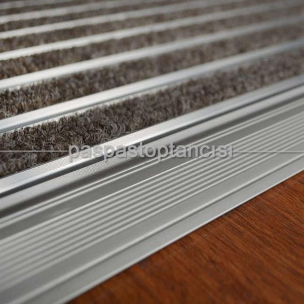 Alüminyum Paspas Bukle Halı Fitilli OM1000 Bej