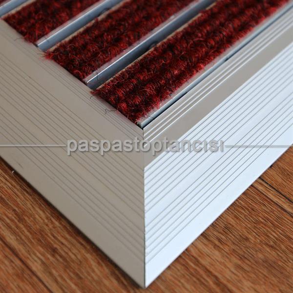 Alüminyum Paspas Bukle Halı Fitilli OM1000 Kırmızı