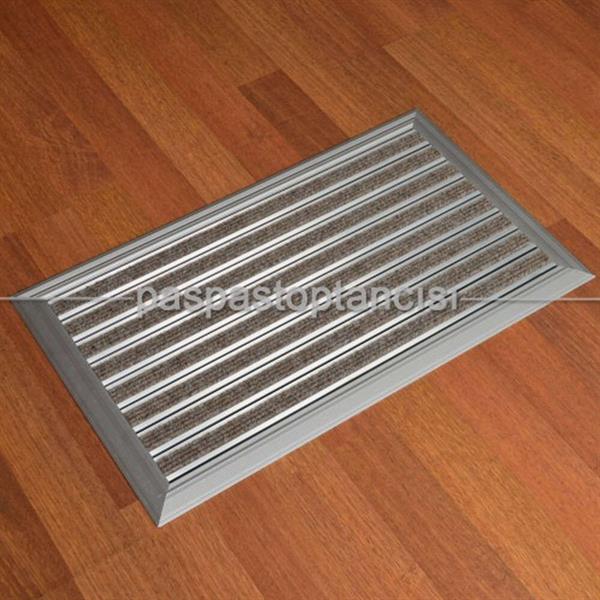 Alüminyum Paspas Bukle Halı Fitilli OM1000 Bej