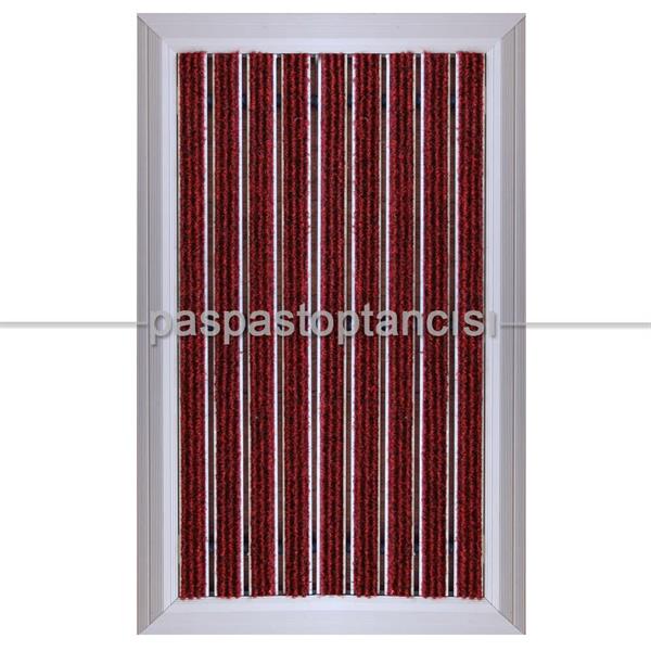 Alüminyum Paspas Bukle Halı Fitilli OM1000 Kırmızı