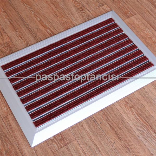 Alüminyum Paspas Bukle Halı Fitilli OM1000 Kırmızı