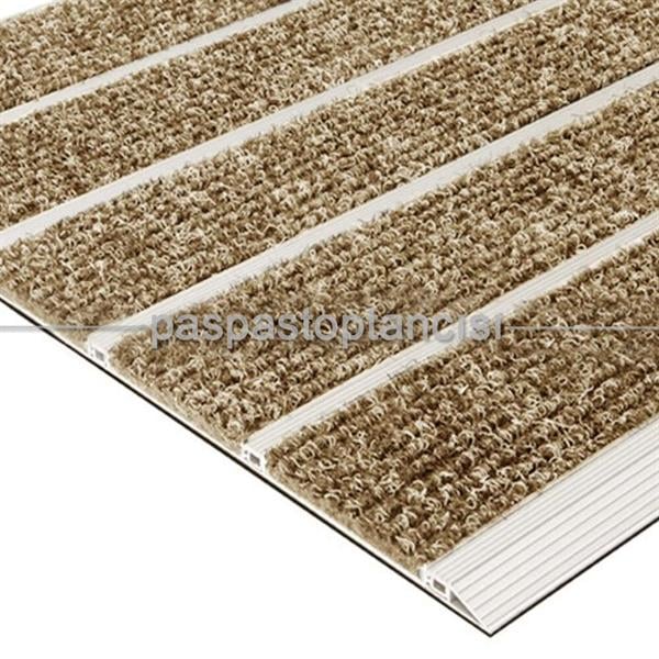 Alüminyum Paspas Bukle Halı Fitilli SM1000 Bej