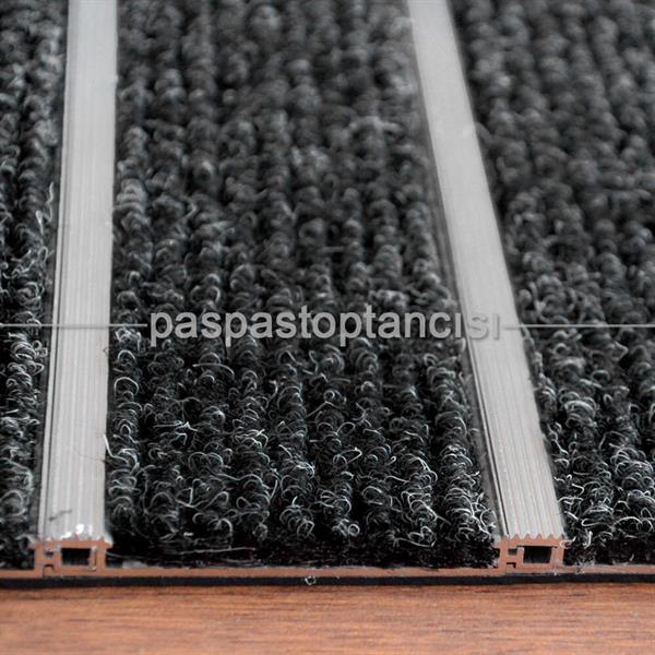 Alüminyum Paspas Bukle Halı Fitilli SM1000 Gri