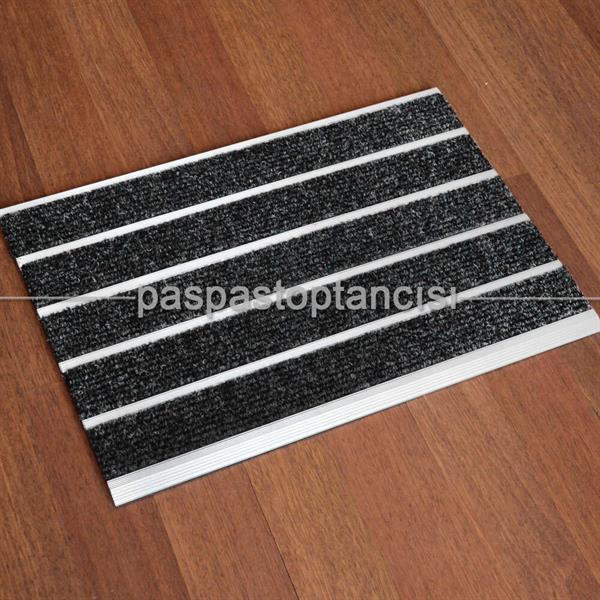 Alüminyum Paspas Bukle Halı Fitilli SM1000 Gri