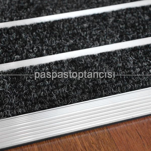 Alüminyum Paspas Bukle Halı Fitilli SM1000 Gri