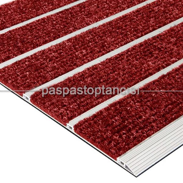 Alüminyum Paspas Bukle Halı Fitilli SM1000 Kırmızı
