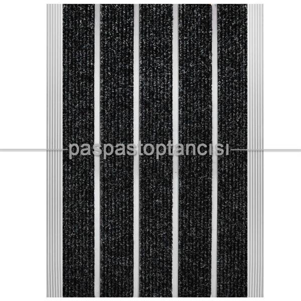 Alüminyum Paspas Bukle Halı Fitilli SM1000 Gri