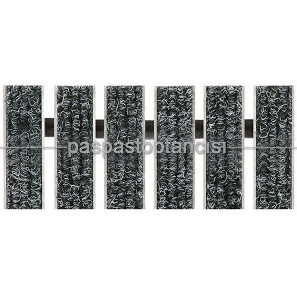 Alüminyum Paspas Bukle Halı Fitilli UM1000 Gri