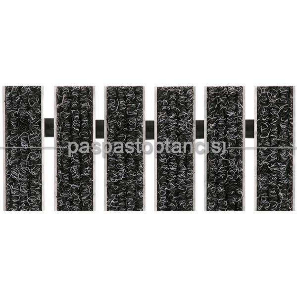 Alüminyum Paspas Bukle Halı Fitilli UM1000 Siyah