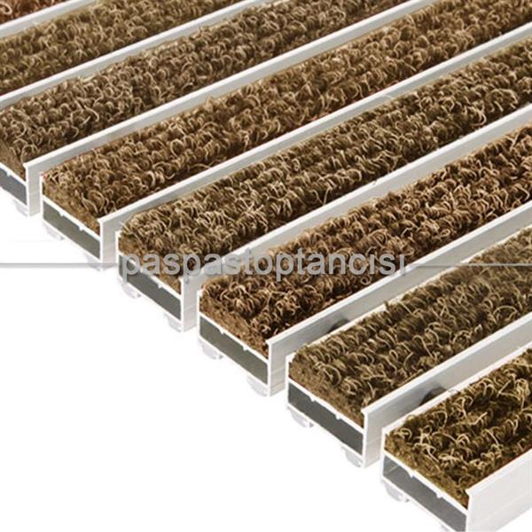 Alüminyum Paspas Bukle Halı Fitilli UM1000 Bej