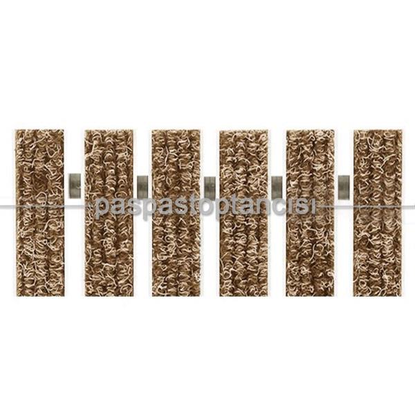 Alüminyum Paspas Bukle Halı Fitilli UM1000 Bej