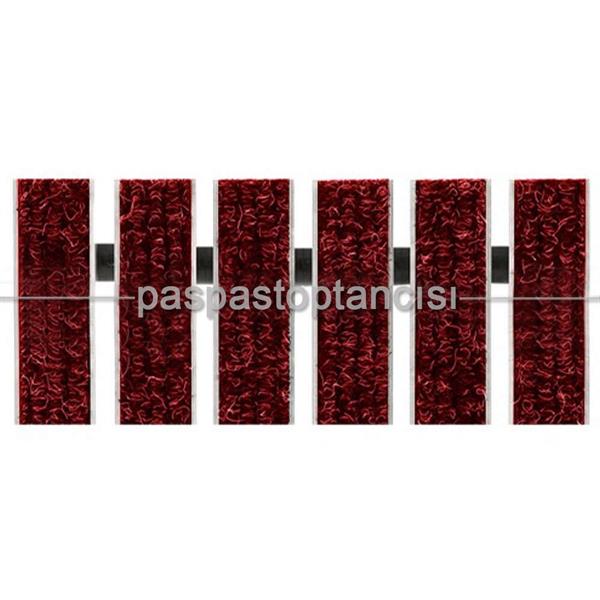 Alüminyum Paspas Bukle Halı Fitilli UM1000 Kırmızı
