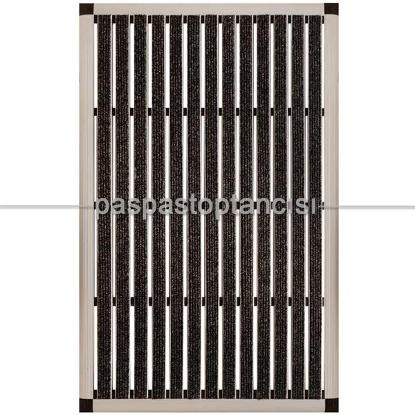 Alüminyum Paspas Bukle Halı Fitilli ve Yivli PVC Fitilli SM1020 Gri