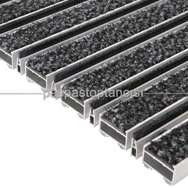 Alüminyum Paspas Exclusive Halı Fitilli ve Fırça Sıyırıcılı UM3000F Gri