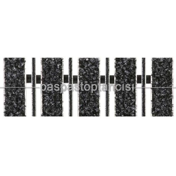 Alüminyum Paspas Exclusive Halı Fitilli ve Fırça Sıyırıcılı UM3000F Gri