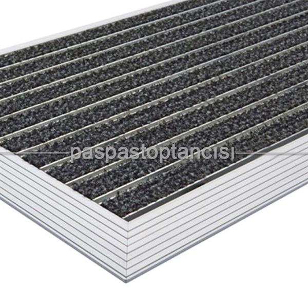 Alüminyum Paspas Exclusive Halı Fitilli UM3000 Gri