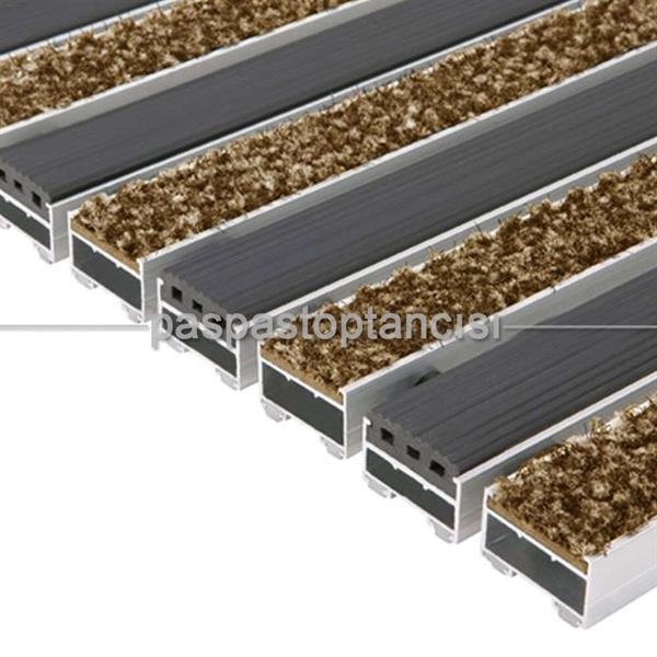 Alüminyum Paspas Exclusive Halı Fitilli ve Yivli PVC Fitilli UM3020 Bej