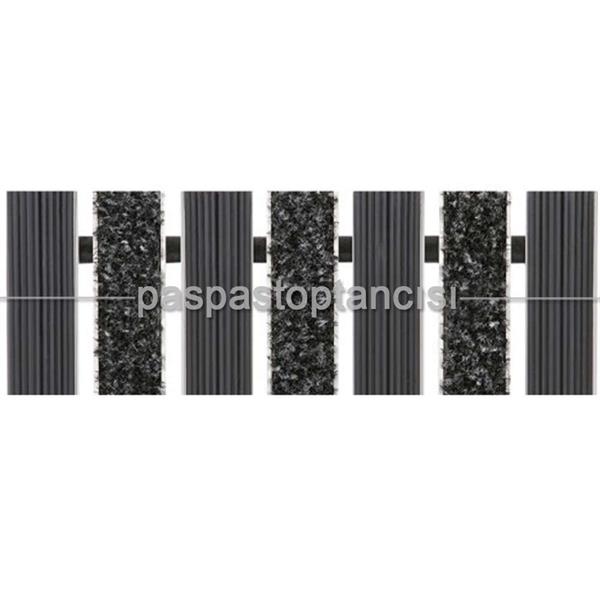 Alüminyum Paspas Exclusive Halı Fitilli ve Yivli PVC Fitilli UM3020 Gri