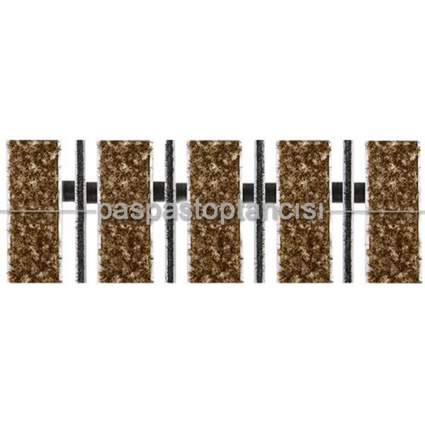 Alüminyum Paspas Exclusive Halı Fitilli ve Fırça Sıyırıcılı UM3000F Bej