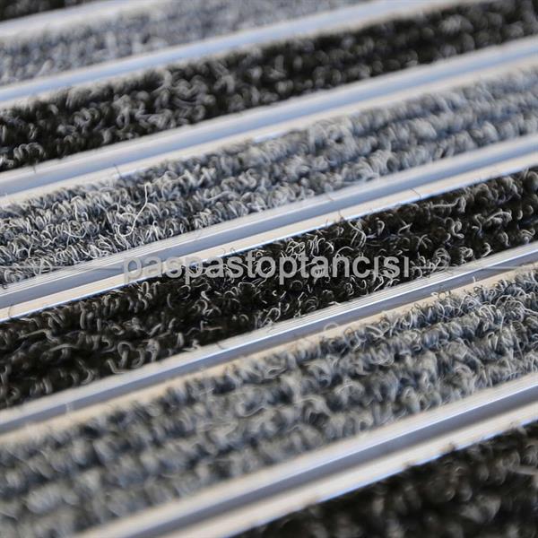 Alüminyum Paspas Halı Fitilli Siyah - Gri