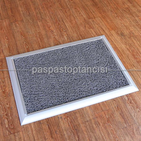 Alüminyum Paspas Kıvırcık Hijyen Paspas HM1000 Gri