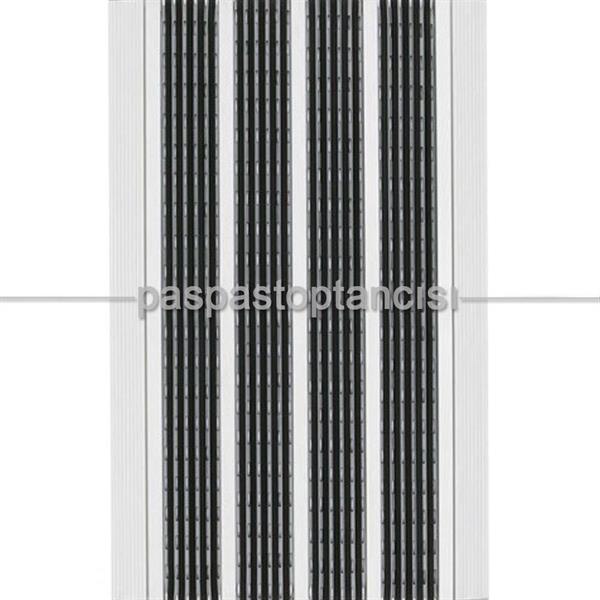 Alüminyum Paspas Yivli PVC Fitilli DM9000 Siyah