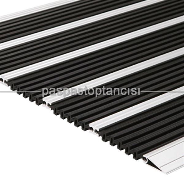 Alüminyum Paspas Yivli Termoplastik Fitilli DM8000 Siyah