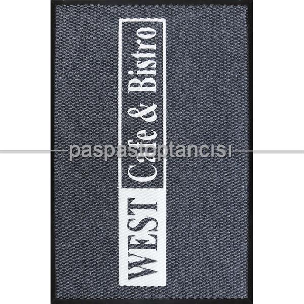 Cafe ve Restaurant Logolu Gri Paspas