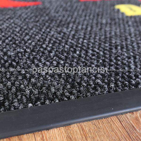 Cafe ve Restaurant Logolu Siyah Halı Paspas