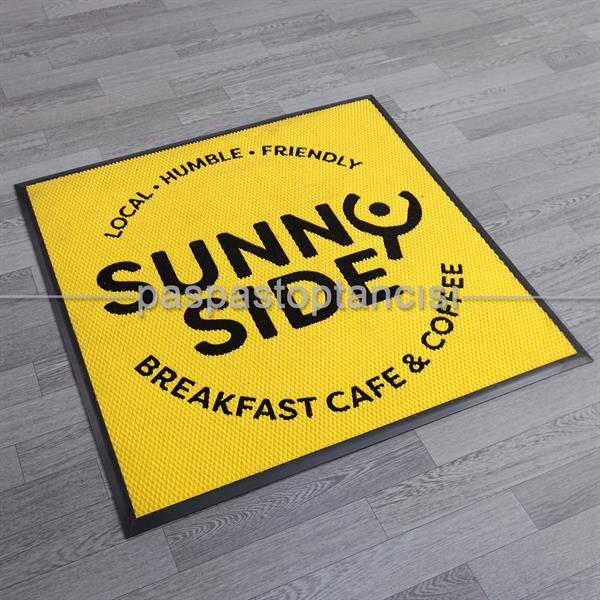 Cafeler için Özel Tasarım Logolu Paspaslar