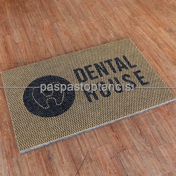 Diş Klinikleri için Logolu Bej Paspas