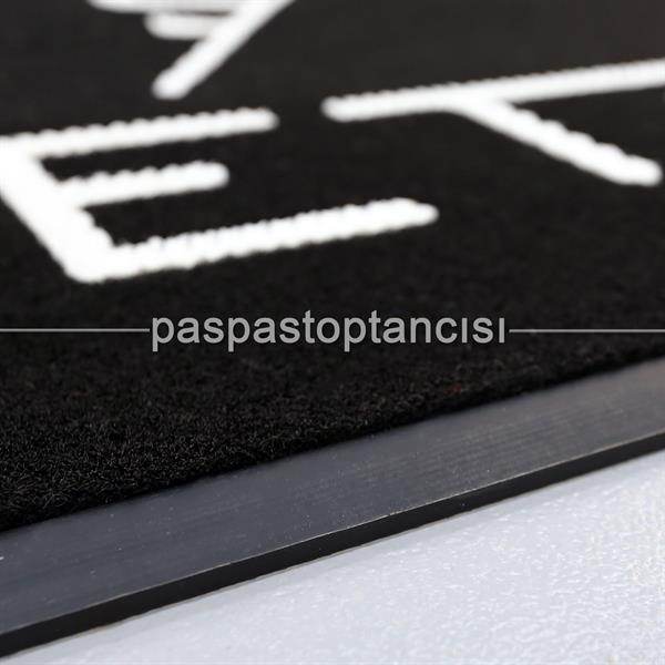 Giyim Firmaları için Logolu Siyah Koko Paspas