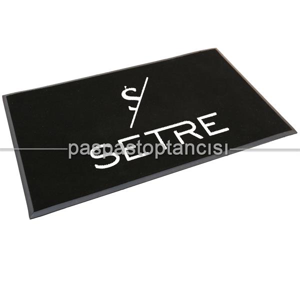 Giyim Firmaları için Logolu Siyah Koko Paspas