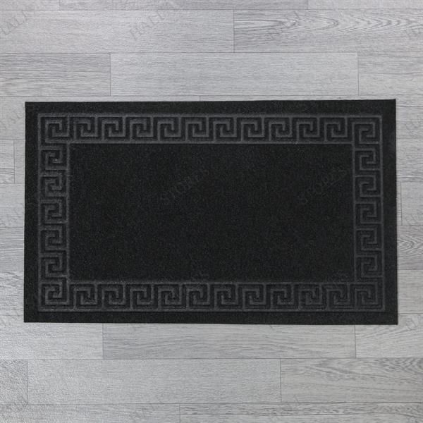 Kabartmalı  Çerçeveli Siyah Kapı Paspası