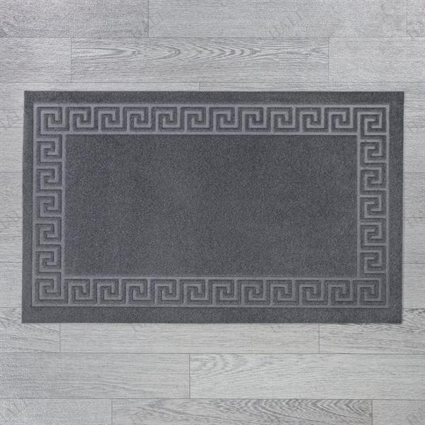 Kabartmalı Çerçeveli Gri Kapı Paspası