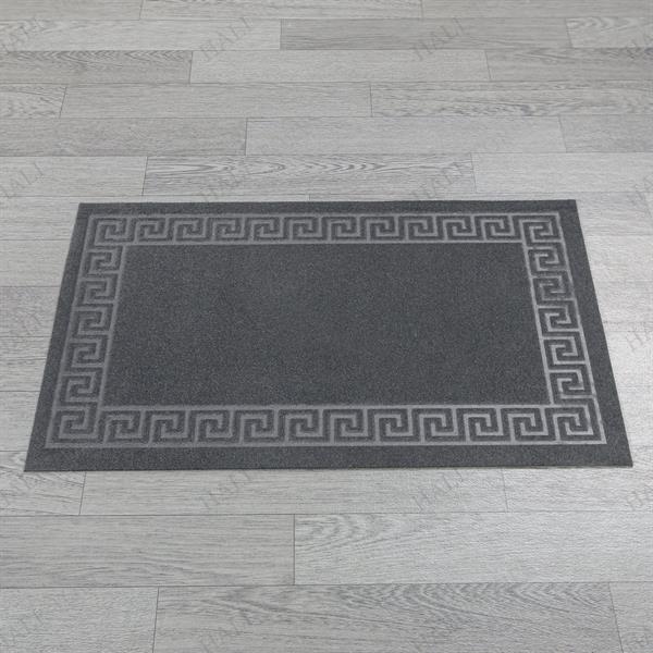 Kabartmalı Çerçeveli Gri Kapı Paspası