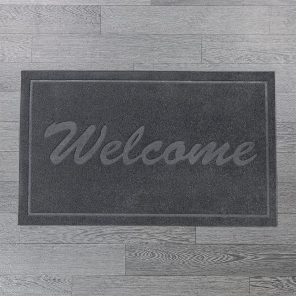 Kabartmalı Welcome Gri Kapı Paspası