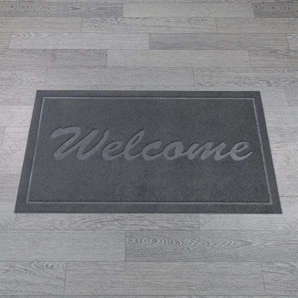 Kabartmalı Welcome Gri Kapı Paspası
