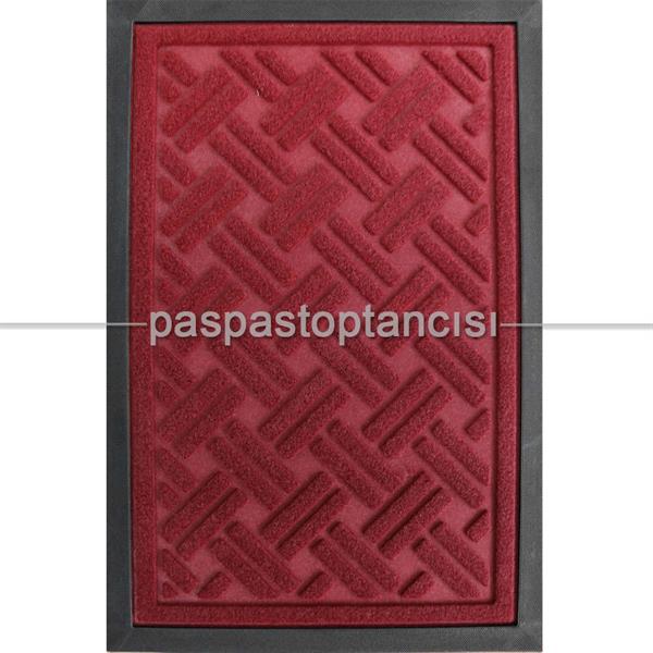 Kapı Paspası Halı Paspas Çizgi Bordo