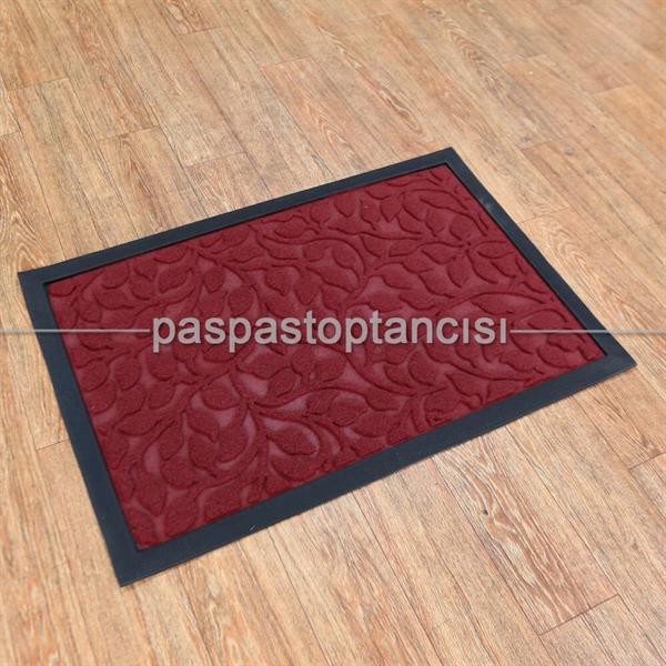 Kapı Paspası Halı Paspas Sarmaşık Bordo