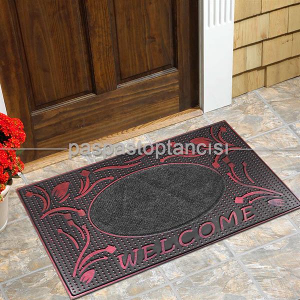 Kapı Paspası Welcome Kırmızı
